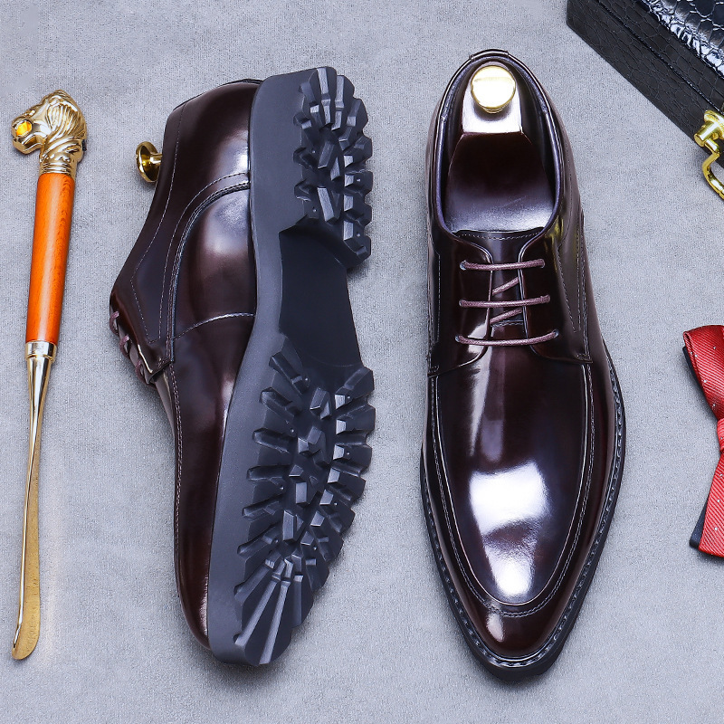 最高級 新品 ビジネスシューズ メンズ 本革 レザーシューズ 職人手作り 革靴 上質 フォーマル 紳士靴 大人気 ブラウン 24.5cm~27.5cm_画像9