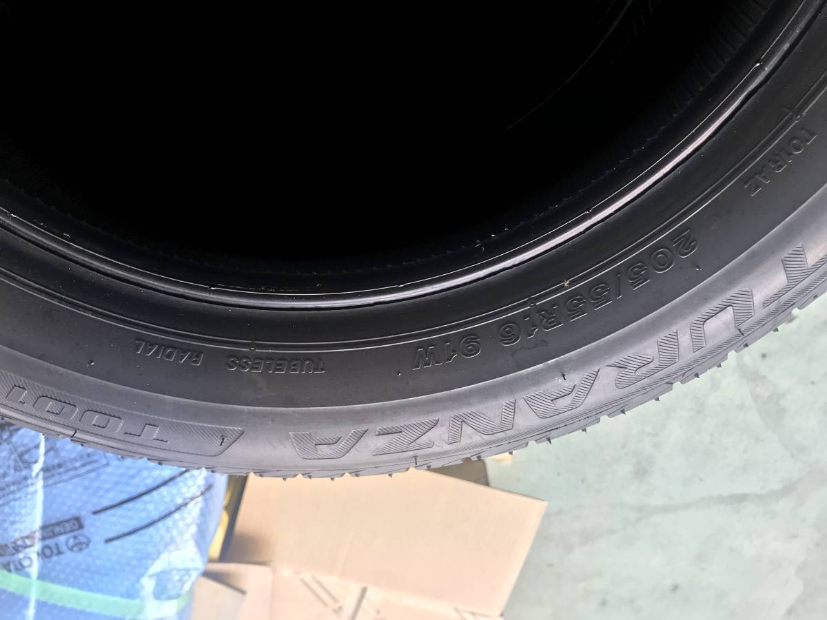 新車拆除205 / 55R16普利司通TURANZA T001 4件，包括運費2018製造28週製造 原文:新車外し205/55R16 ブリジストンTURANZA　T001　４本セット送料込み　2018年28週製造