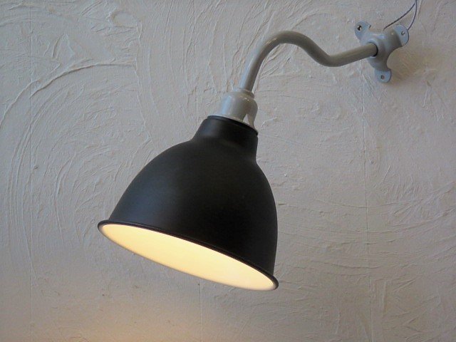  industry series unused steel shade bracket light out light black / antique * Vintage * Showa Retro * lighting * wall hanging * marks li Elan p* Cafe * electro- .