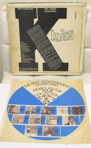 ☆彡 英國盤 Kinks Kinks [ UK mono '64 ORIG Pye Records NPL 18096 ]_画像3
