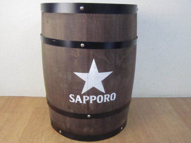 【出品は1台】 SAPPORO 木樽 タル 30cm×42cm インテリア アンティーク　No.3_画像2