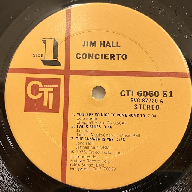 ■即決 JAZZ Jim Hall Chet Baker / Concierto cti6060s1 j38017 米オリジナル チェット・ベイカー _画像3