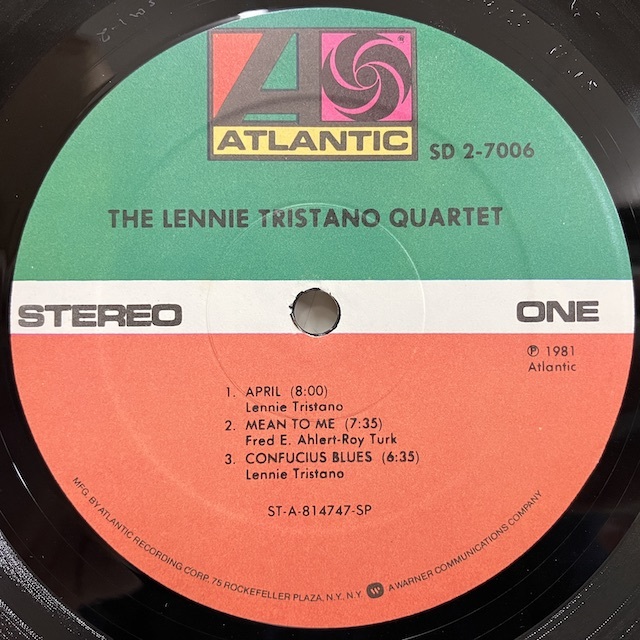 ■即決 JAZZ Lennie Tristano / The Lennie Tristano Quartet SD2-7006 j38115 米オリジナル、ATGP/EDP刻印 レニー・トリスターノ_画像3