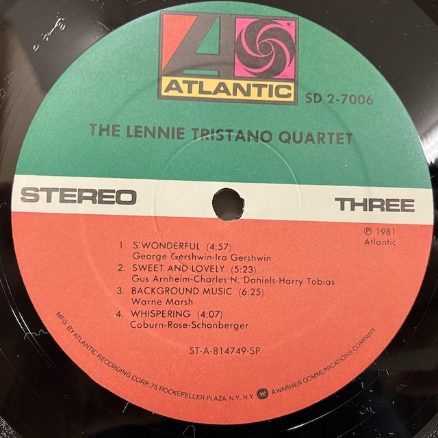 ■即決 JAZZ Lennie Tristano / The Lennie Tristano Quartet SD2-7006 j38115 米オリジナル、ATGP/EDP刻印 レニー・トリスターノ_画像2