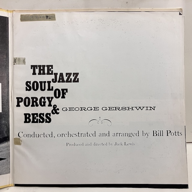 ■即決 JAZZ Bill Potts / The Jazz Soul Of Porgy & Bess Conducted uas5032 j38125 米オリジナル、青Dg Stereo P(耳) ビル・ポッツ_画像5