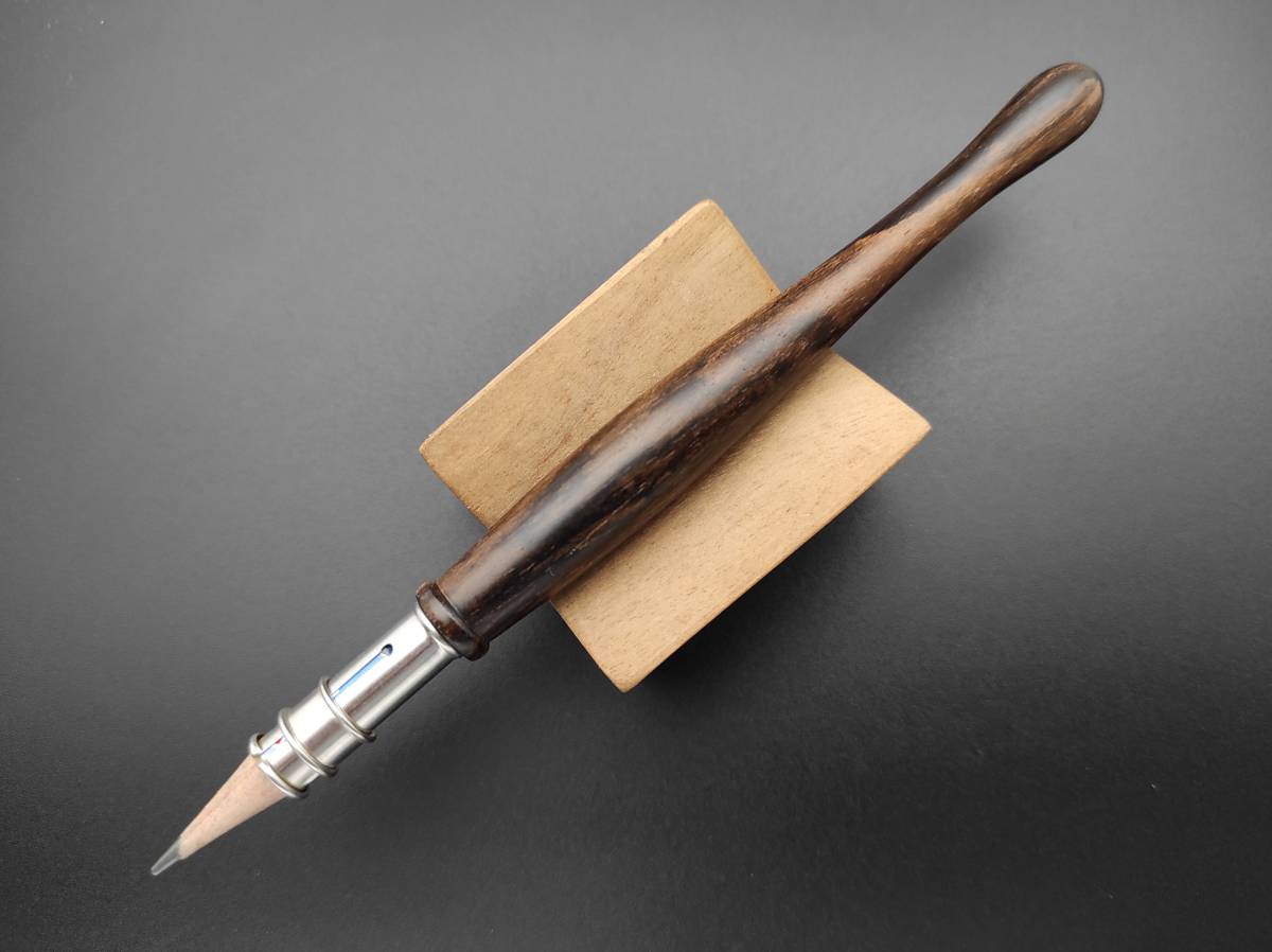 【FongLai Woodworks】銘木鉛筆ホルダー【ジリコテ（シャム柿）】　(鉛筆延長　補助軸　Pencil Extender　ペンシルエクステンダー)_画像5