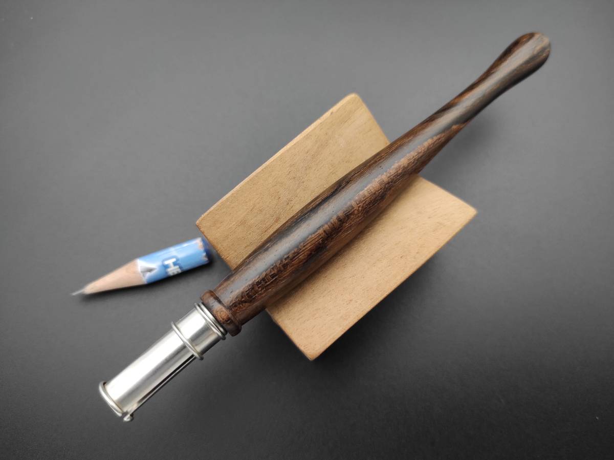 【FongLai Woodworks】銘木鉛筆ホルダー【ジリコテ（シャム柿）】　(鉛筆延長　補助軸　Pencil Extender　ペンシルエクステンダー)_画像6