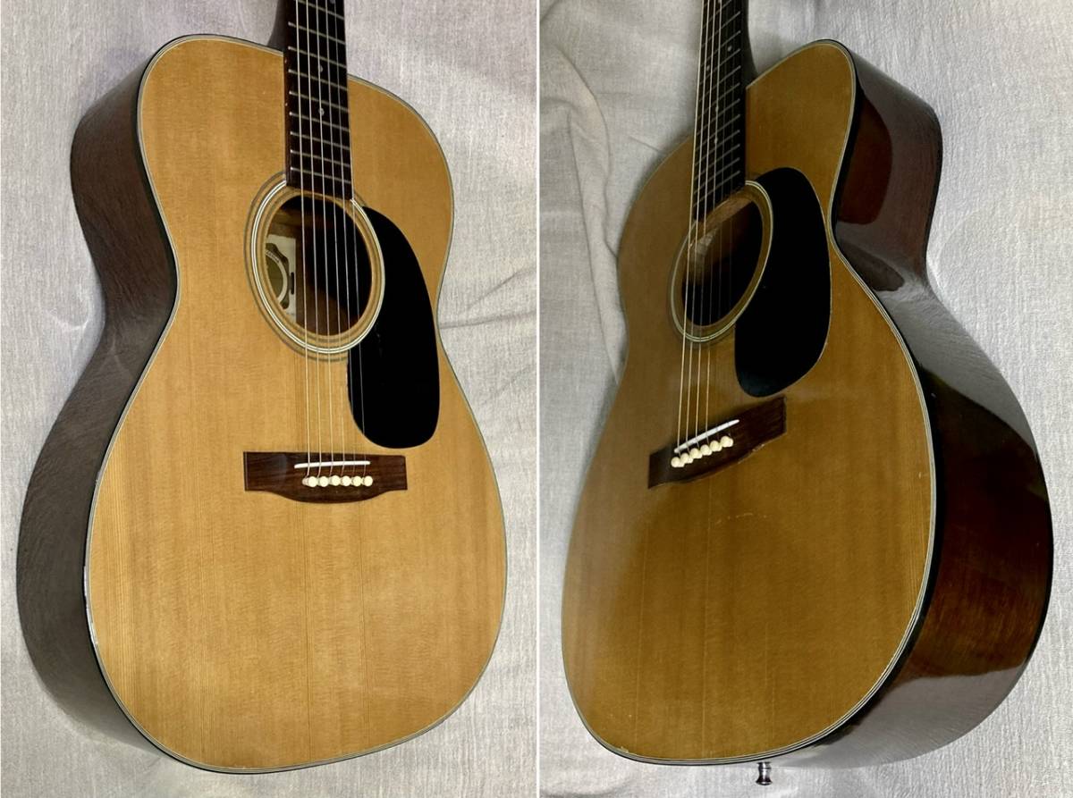 ARIA/ Aria Fork type acoustic guitar [F130] 1970 period middle period Martin Logo!