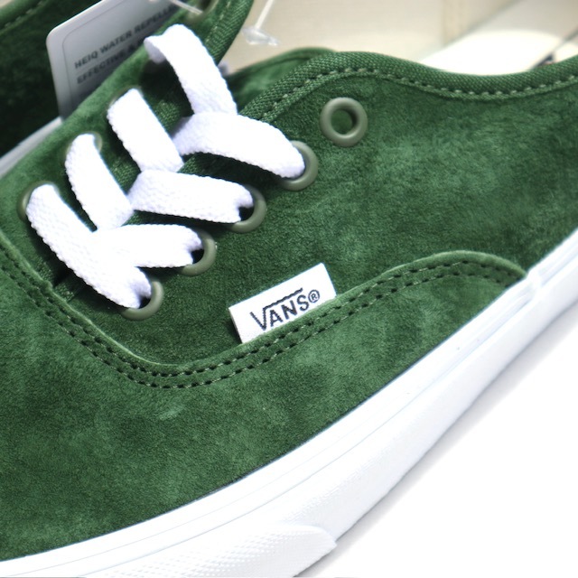 28cm Vans AUTHENTIC オーセンティック Pig Suede Douglas Fir バンズ スニーカー 緑色 US10_画像3