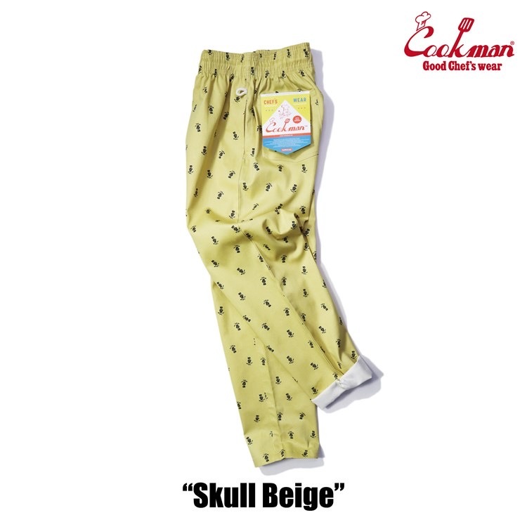 Lサイズ COOKMAN シェフパンツ SKULL ベージュ クックマン Chef Pants スカル柄_画像7