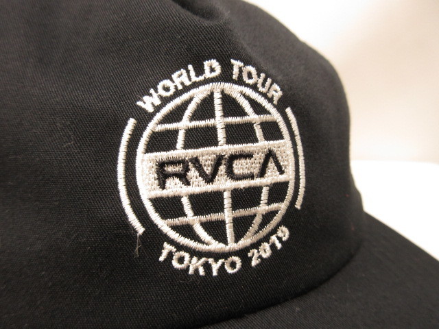 RVCA WORLD TOUR TOKYO 2019 CAP ルーカ ワールドツアー キャップ ルカ 帽子 スナップバック 黒 ブラック ルカ サーフ_画像8