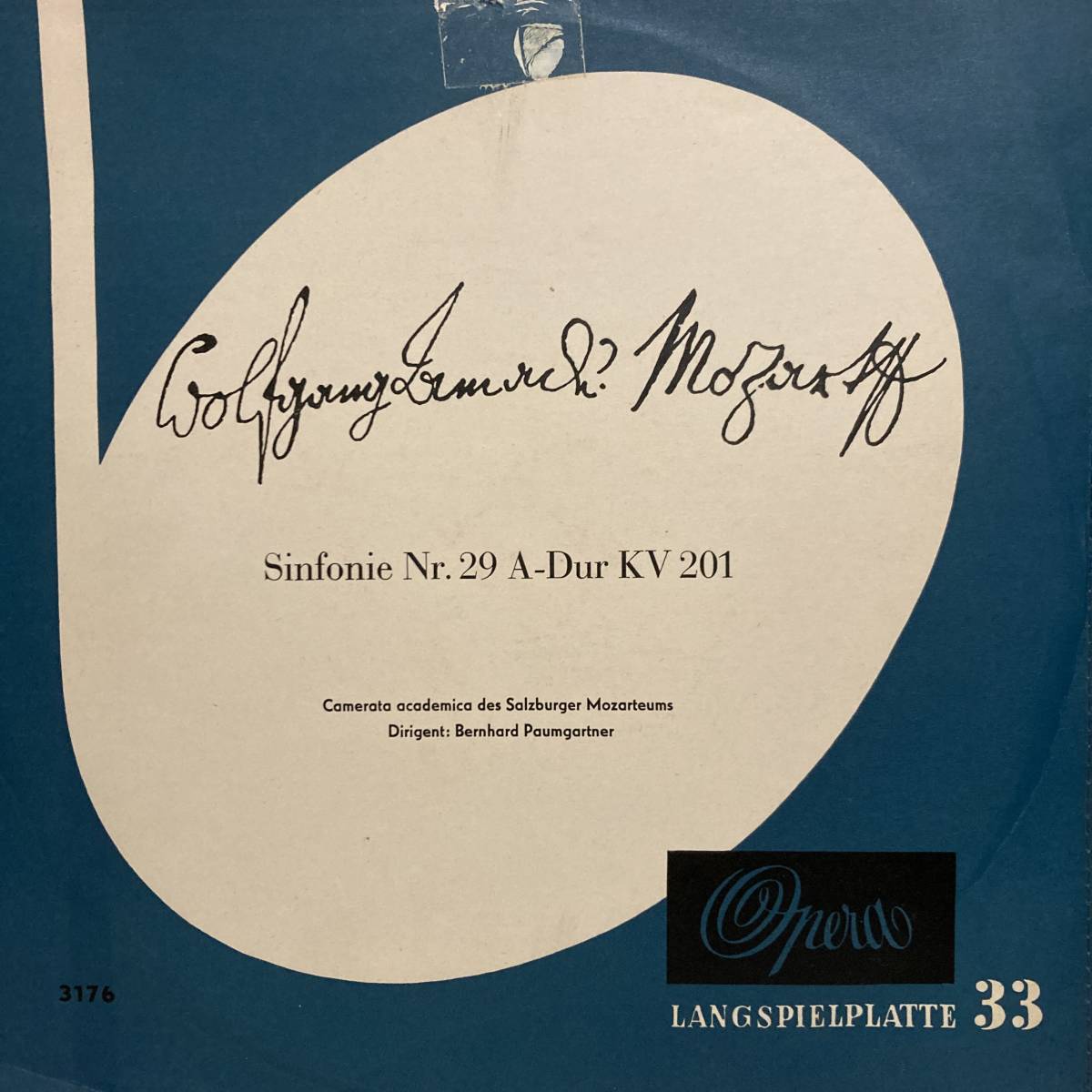 LP独オペラ パウムガルトナー モーツァルト 交響曲29番 K-201_画像1