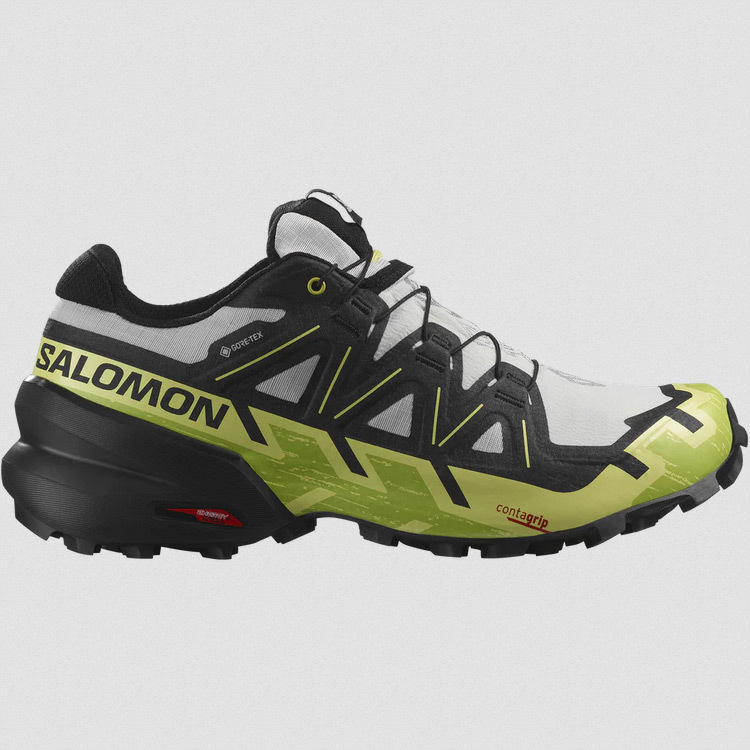  Salomon скорость Cross 6 Gore-Tex 27.5cm L блокировка × черный ×S lime #L47171000 SPEEDCROSS 6 GORE-TEX LUNAR ROCK BLACK S.LIME