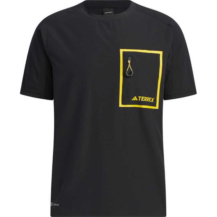 アディダス ナショナルジオグラフィック 半袖Tシャツ(メンズ) M ブラック #BVZ50-IC1986 ADIDAS 新品 未使用_画像1