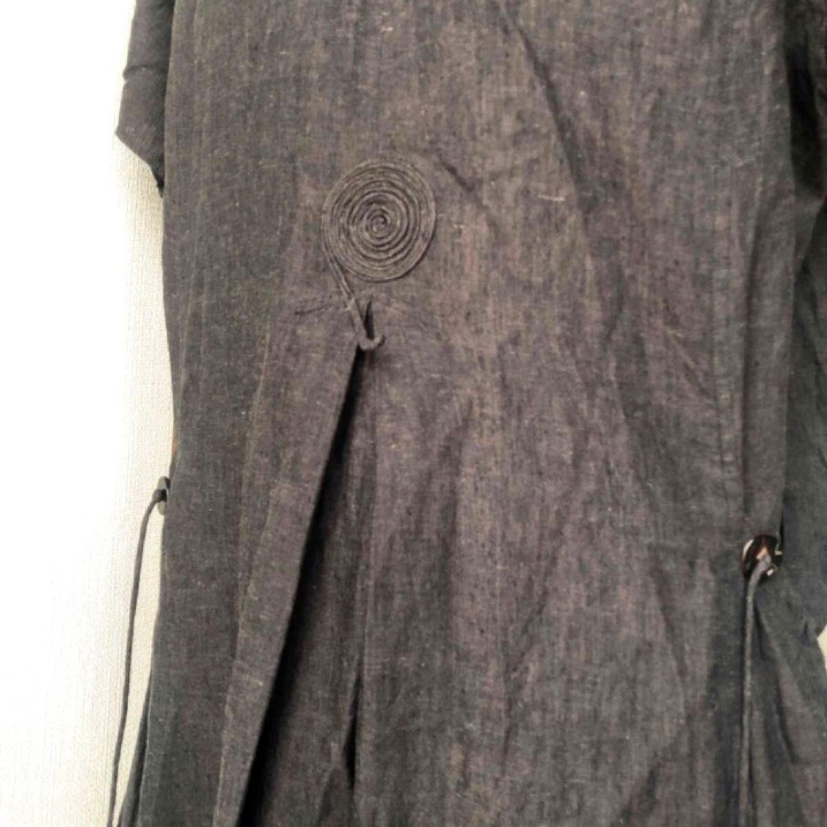 美品　ヨーガンレール　綿麻ドレス　ロングワンピース　定価¥71,400 夏 半袖ワンピース Aラインワンピース