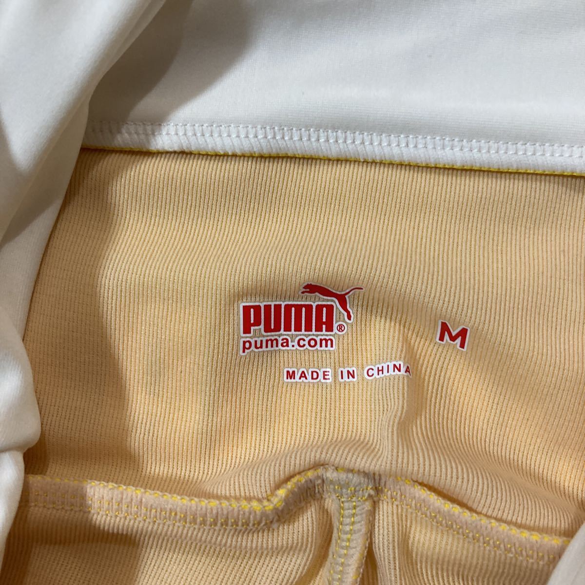 PUMA Puma купальный костюм Rush Guard верх и низ в комплекте выставить M размер желтый цвет белый женский 