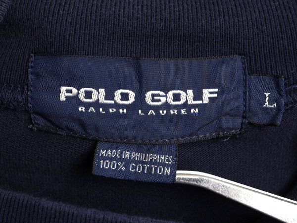 90s # Polo Golf Ralph Lauren с высоким воротником футболка с длинным рукавом ( мужской L ) 90 годы POLO GOLF Old long T тяжелый to one отметка 