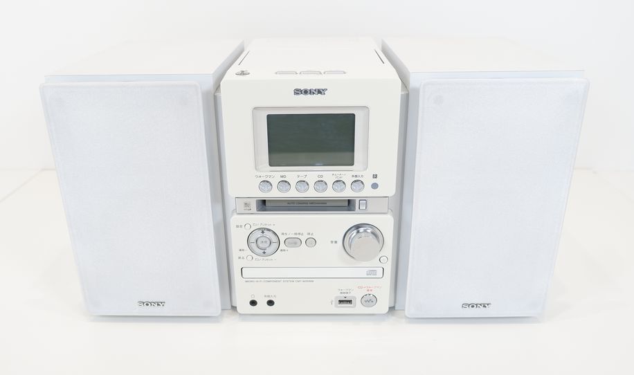 魅力的な CD ホワイト W CMT-M35WM ソニー 【美品】SONY MD SS-CM35