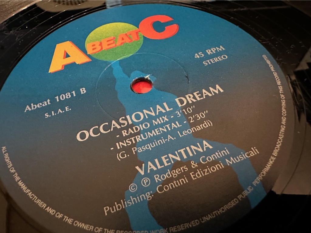 12”★Valentina / Occasional Dream / ユーロビート！_画像3