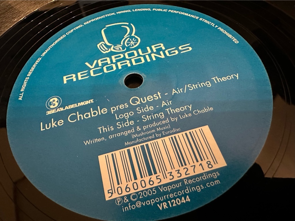 12”★Luke Chable Pres Quest / Air / String Theory / プログレッシブ・ハウス！_画像1