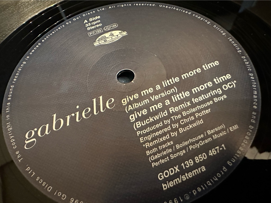 12”★Gabrielle / Give Me A Little More Time / R&B / ダウンテンポ ！_画像4