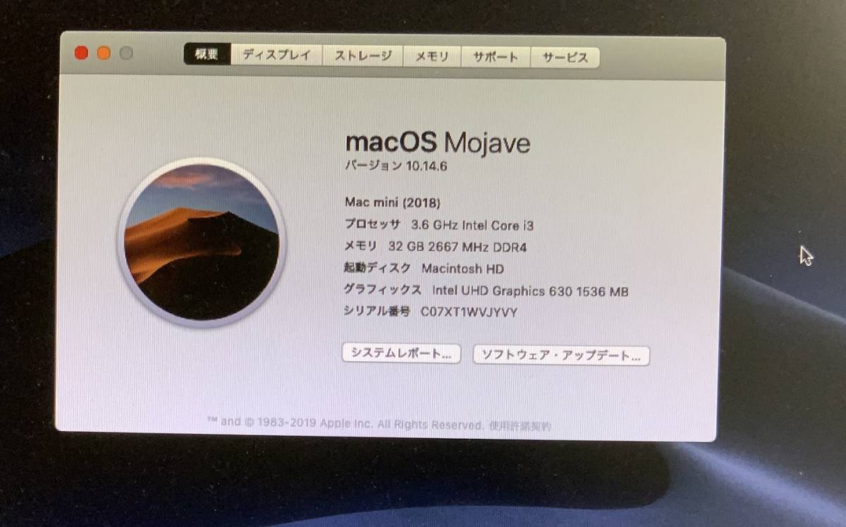 Apple Mac mini 2018 Core i3 メモリ32GB SSD500GB | real-statistics.com