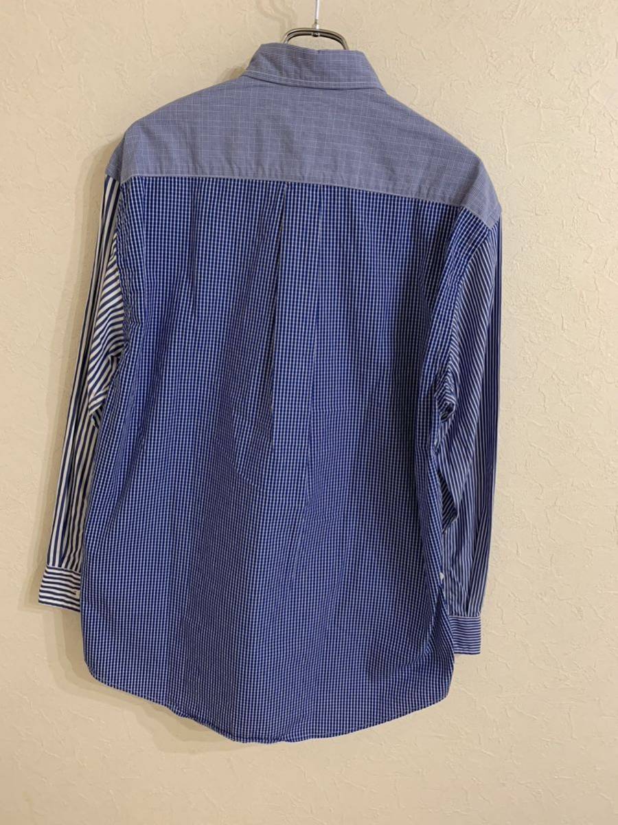  new goods unused Hollywood Ranch Market BLUE BLUE recycle p low tok Lazy pattern long sleeve shirt M size 