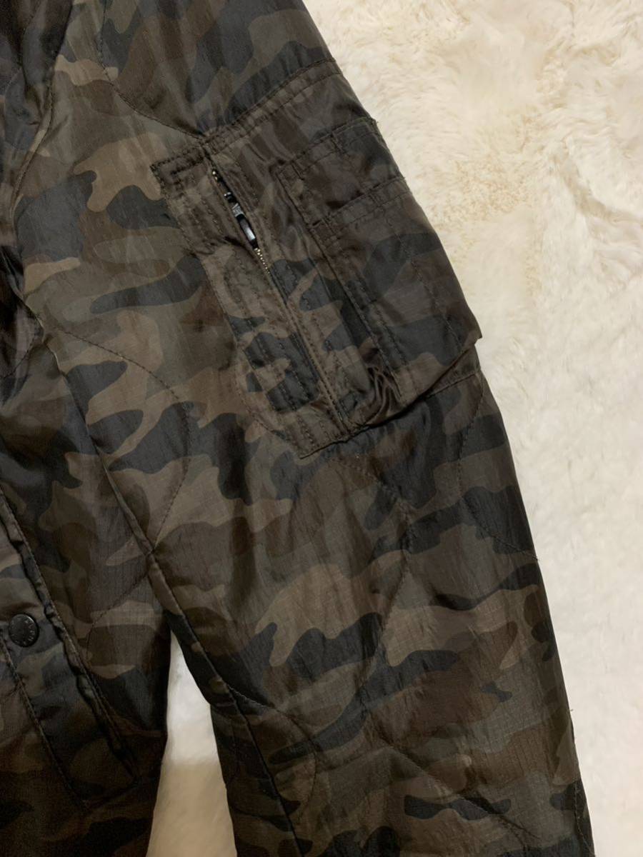 ALPHA INDUSTRIES カモフラ迷彩MA-1 ミリタリージャケット　Lサイズ_画像7