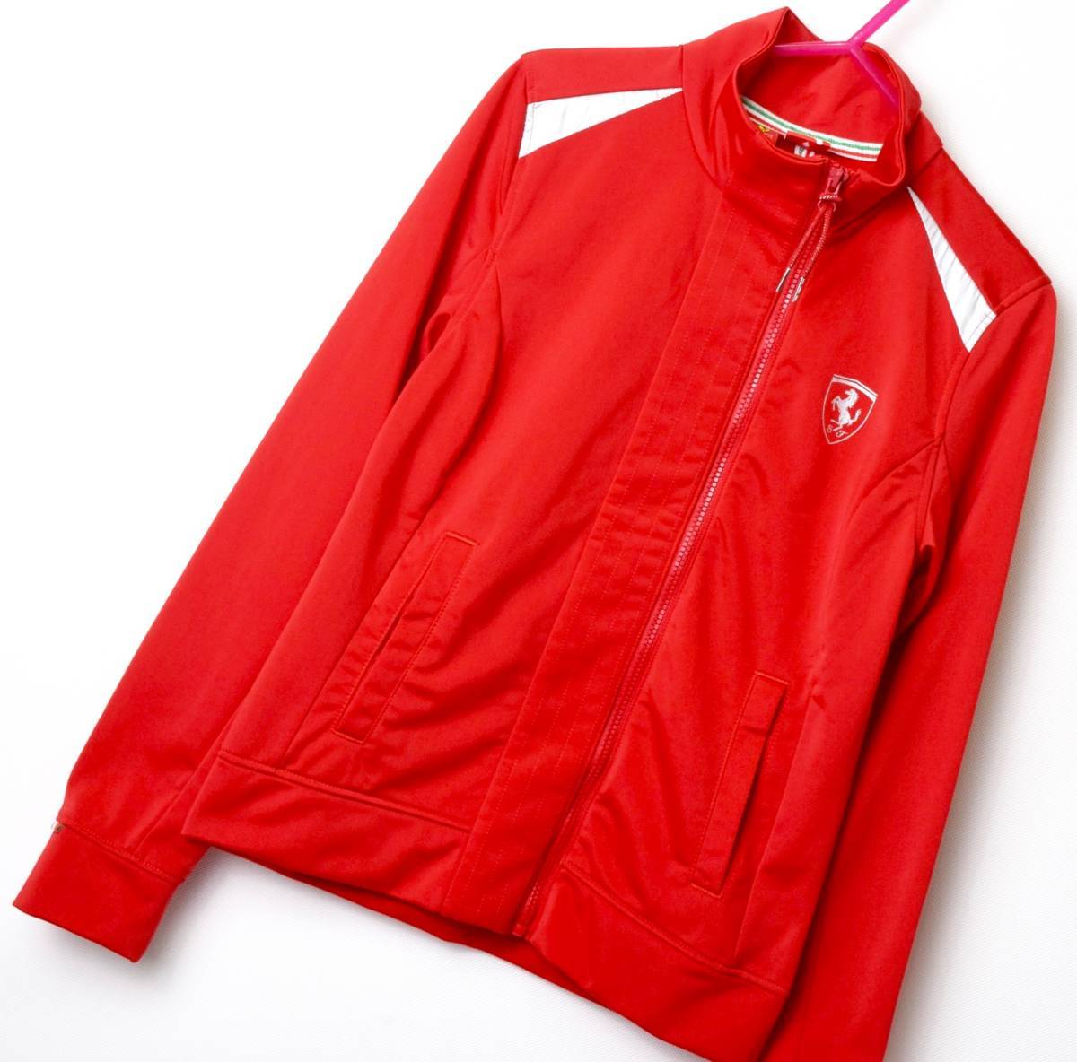 新品 PUMA × Ferrari プーマ フェラーリ トラックジャケット S レディース ジャージ レッド _画像1