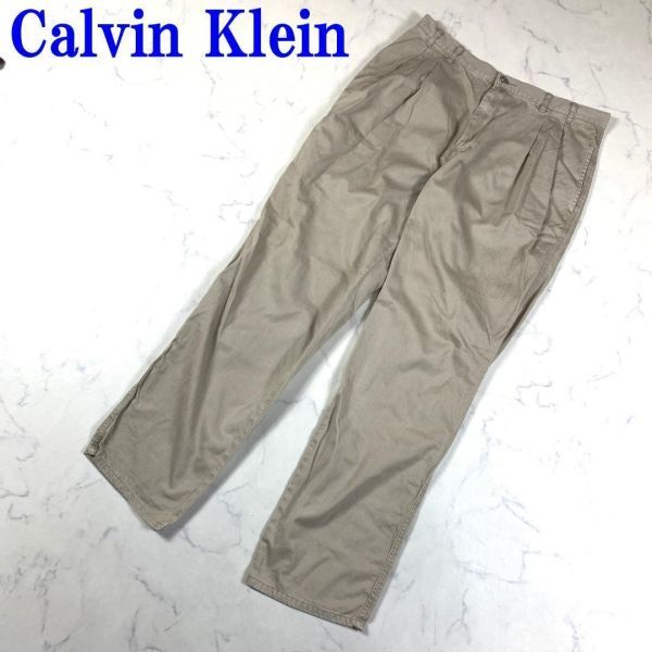 カルバンクライン チノパン 綿 コットン ベージュ Calvin Klein 36 C5798_画像1