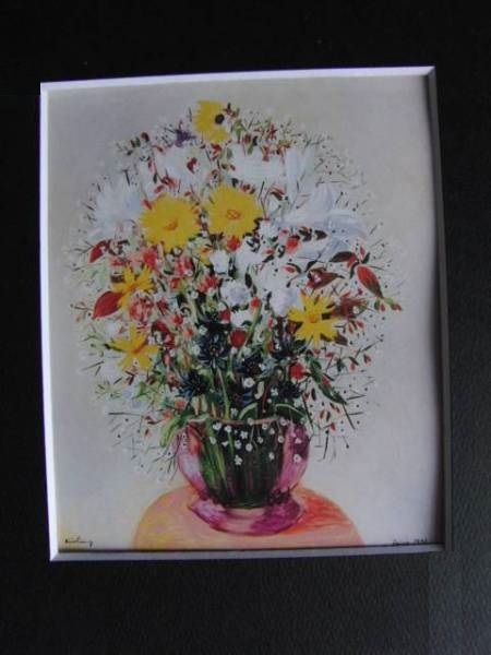 Moise Kisling、BOUQUET DE FLEURS、海外版超希少レゾネ、新品高級額装付、送料無料_画像3