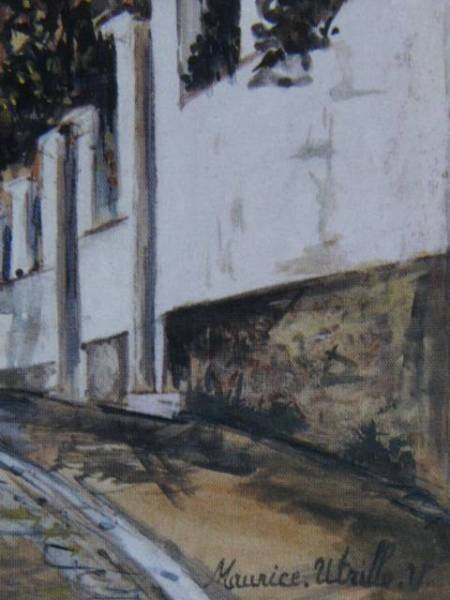 MAURICE UTRILLO、RUE NORVINS、海外版超希少レゾネ、新品高級額装付、送料無料_画像2