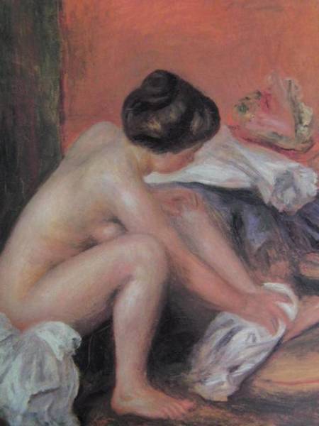 PIERRE-AUGUSTE RENOIR、BATHER DRYING HER FEET、海外版超希少レゾネ、新品高級額装付、送料無料_画像1