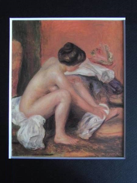 PIERRE-AUGUSTE RENOIR、BATHER DRYING HER FEET、海外版超希少レゾネ、新品高級額装付、送料無料_画像3