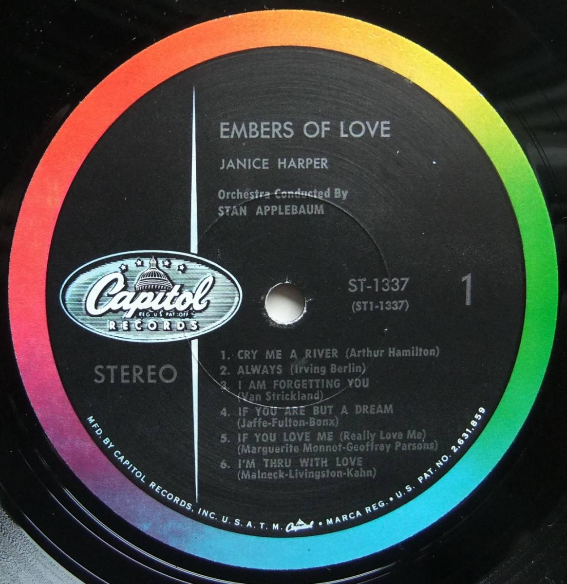 ◆ JANICE HARPER / Embers of Love ◆ Capitol ST 1337 (color) ◆ S_画像3