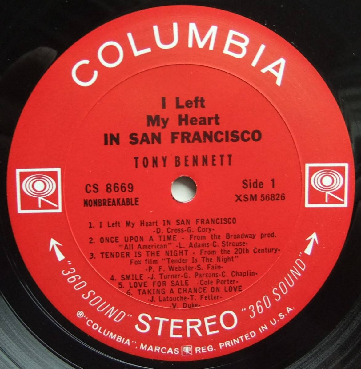 ◆ TONY BENNETT / I Left My Heart in San Francisco ◆ Columbia CS 8669 (2eye) ◆ V_画像3