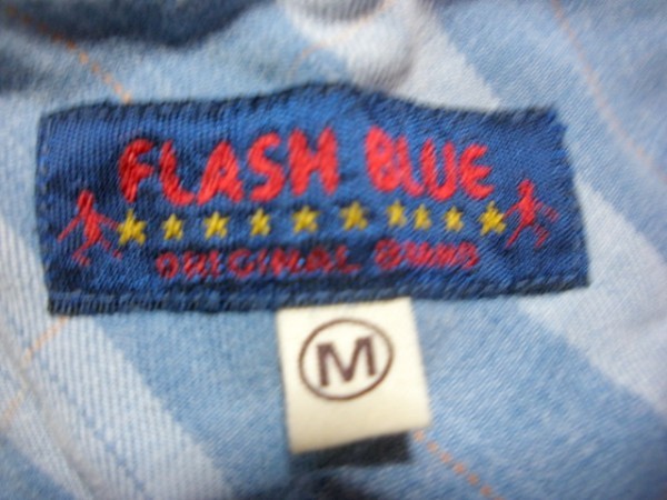 ＵＳＥＤ FLASH BLUE シャツ サイズＭ サックス系_画像6