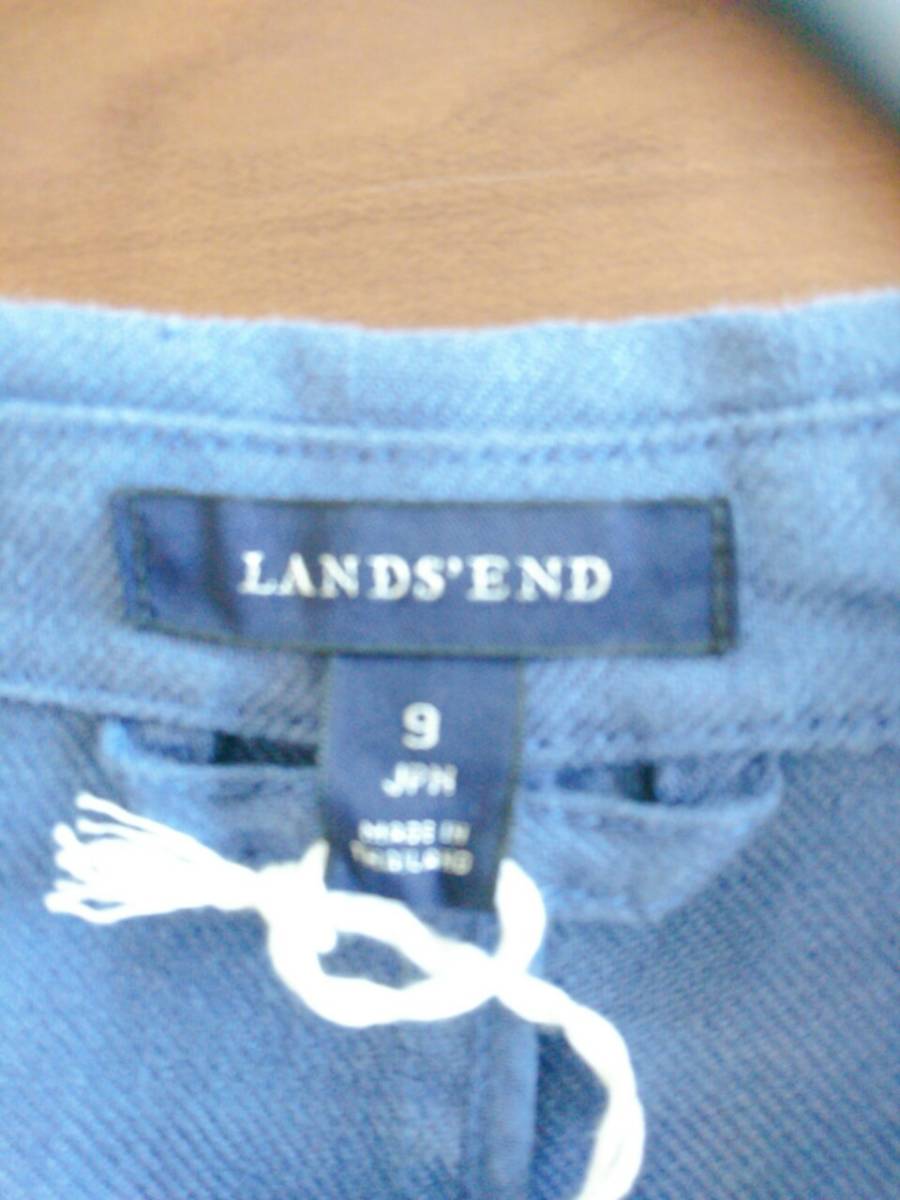 LANDS’END ランズエンド レディースジャケット 麻　(S)　(9) collar青系　　435 3E2201_画像9