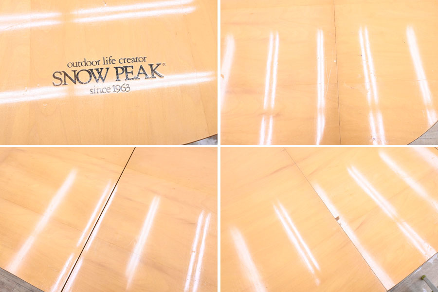 IG09 スノーピーク SNOW PEAK フォールディングテーブル オーバル 折り畳み 木製テーブル キャンプ用品 アウトドア_画像3