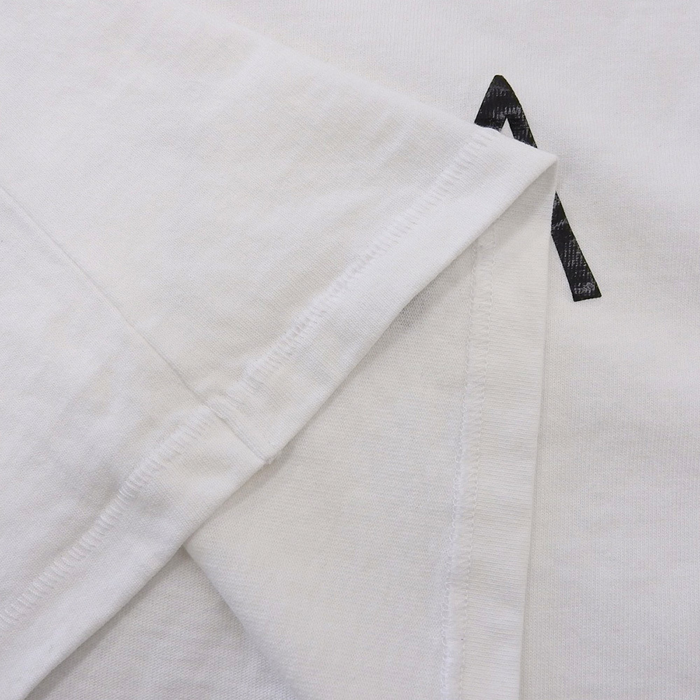 HELMUT LANG ヘルムートラング アップサイドダウン ロゴ Tシャツ トップス ユニセックス メンズ コットン ホワイト 白 XS_画像6