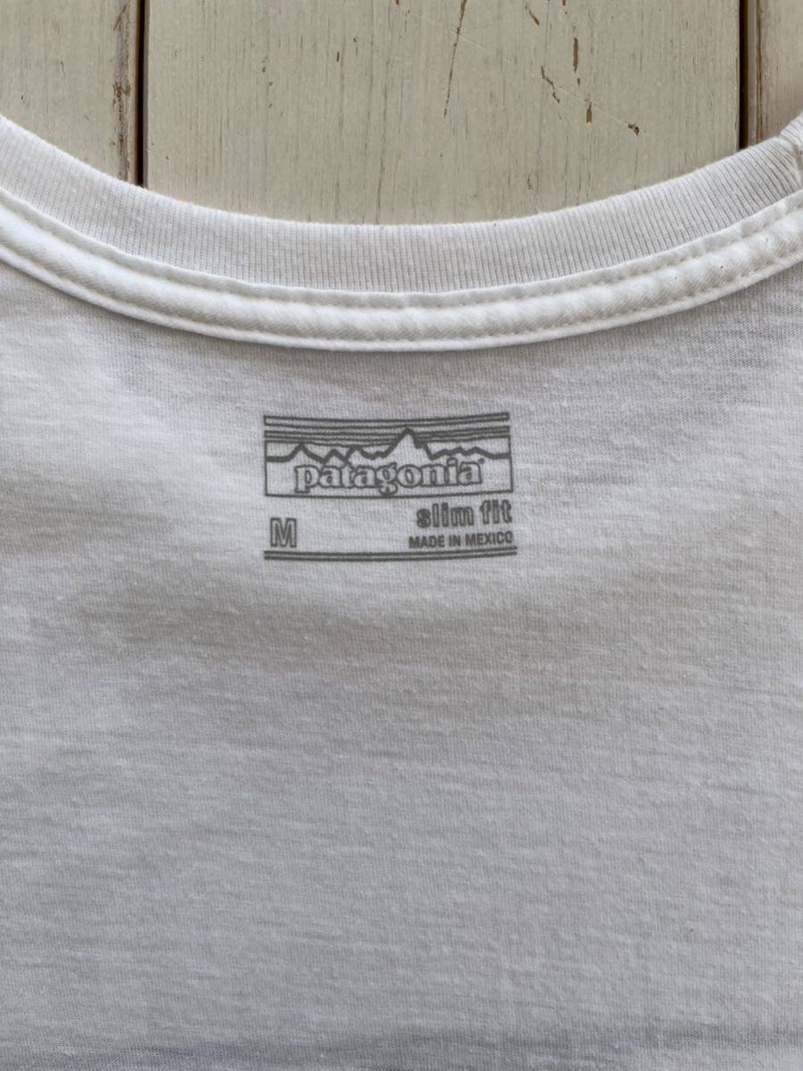 !!! Patagonia - パタゴニア Tシャツ !!! Mサイズ(Slim fit) ホワイト（白）_画像4