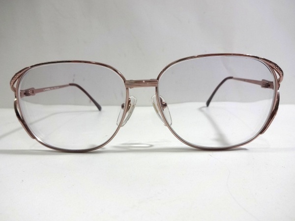 X3H024■本物■ ランセル LANCEL 日本製 ピュアチタン ピンクゴールド色デザイン ブルーライトカットレンズ メガネ 眼鏡 メガネフレーム_画像2