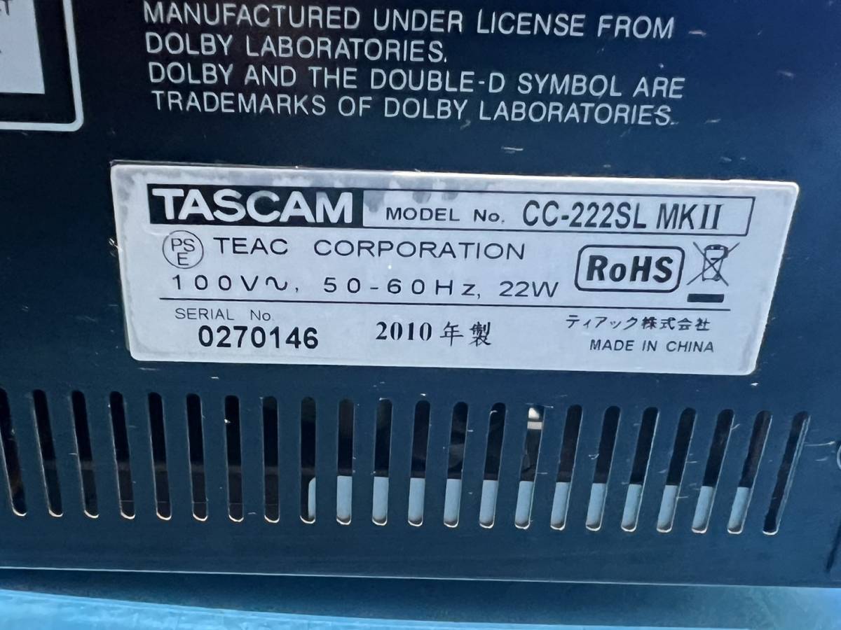 TASCAM CC-222SLMKII テープレコーダー_画像7