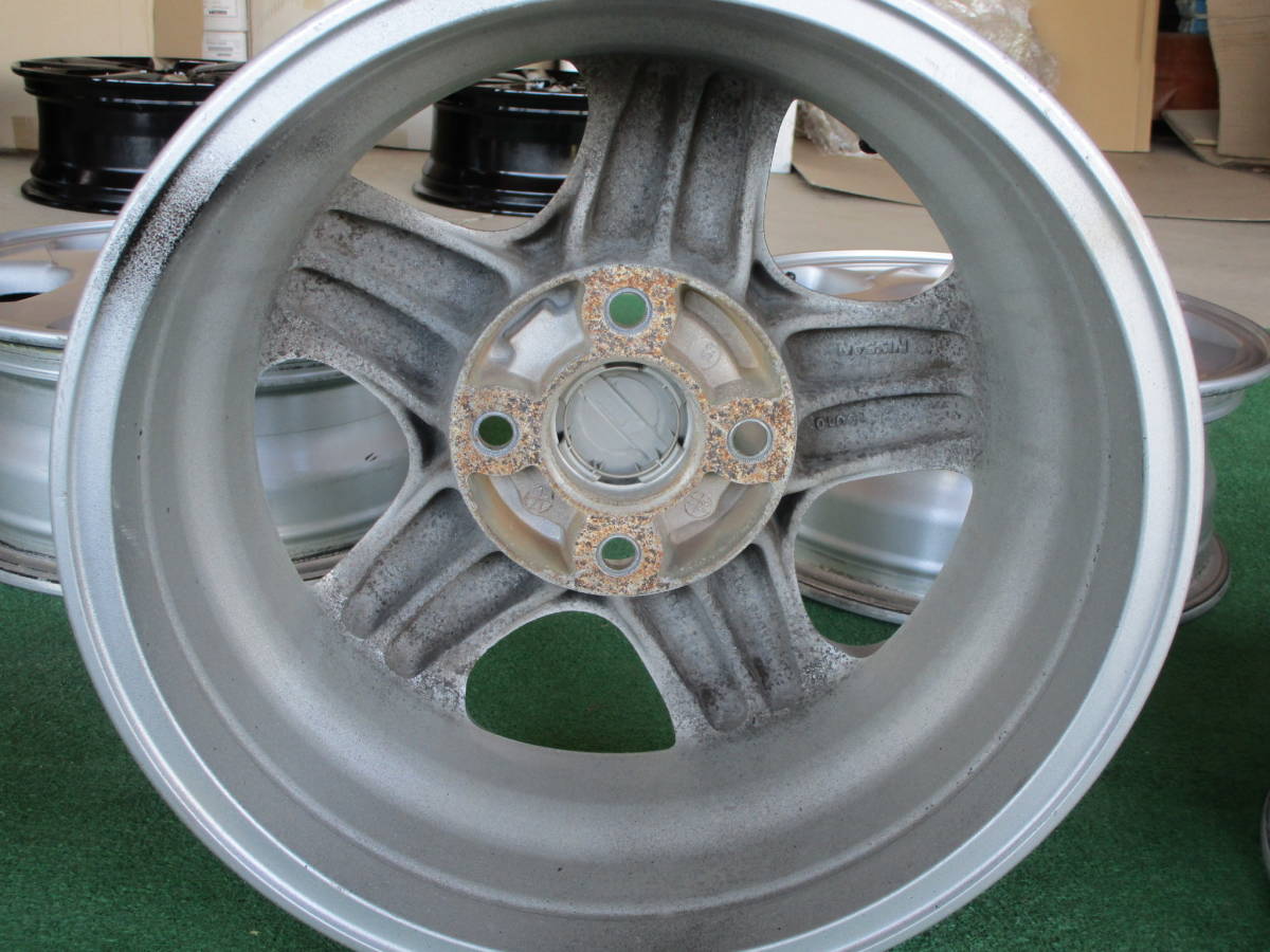 希少美品 日産 S14 シルビア Q's 純正 4本 15×6J+40 pcd114.3 ガリキズ無し S13 180SX ローレル セフィーロ 熊本 送料安い 3000円～_画像10