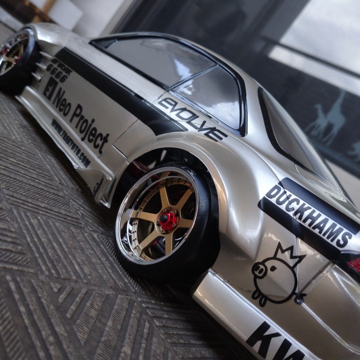 イグニッションモデル Rocket Bunny 180SX ラジコンボディ用 カッティング ステッカー 金銀指定可 ラジドリ