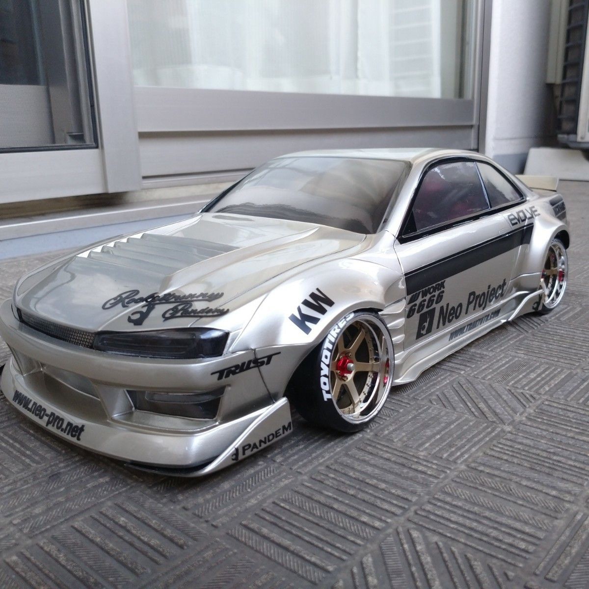 ラジコンボディ用 カッティング ステッカー 色指定可 イグニッションモデル Rocket Bunny 180SX ラジドリ YD2