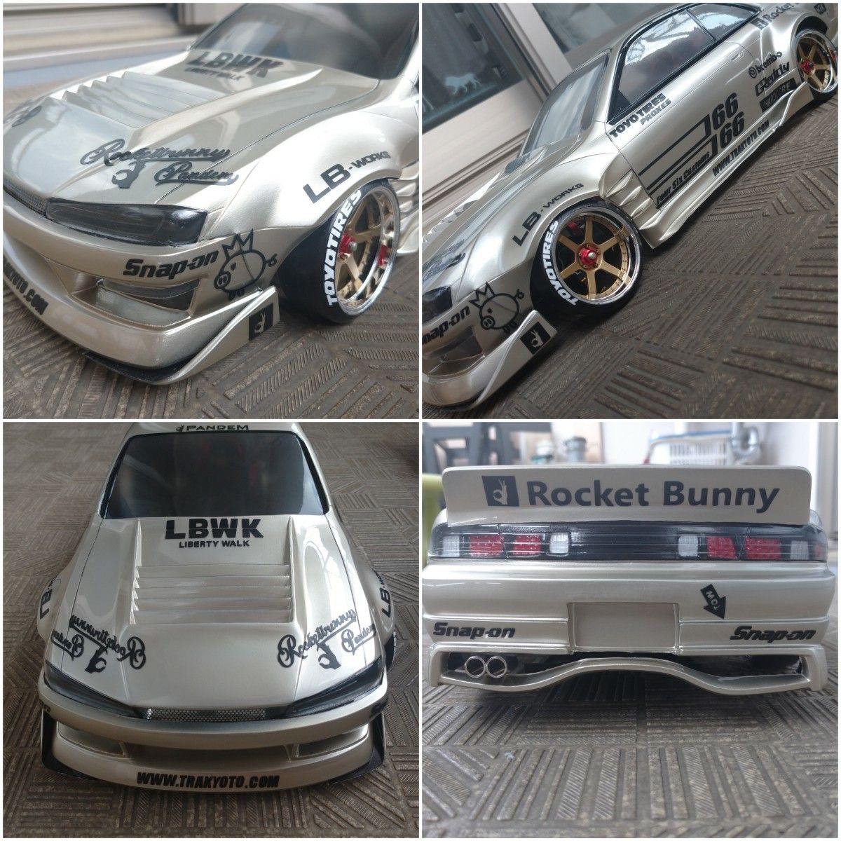 色指定可 Rocket Bunny 6666 1/10ラジコンボディ 用 カッティングステッカー ラジドリ YD-2 RDX 