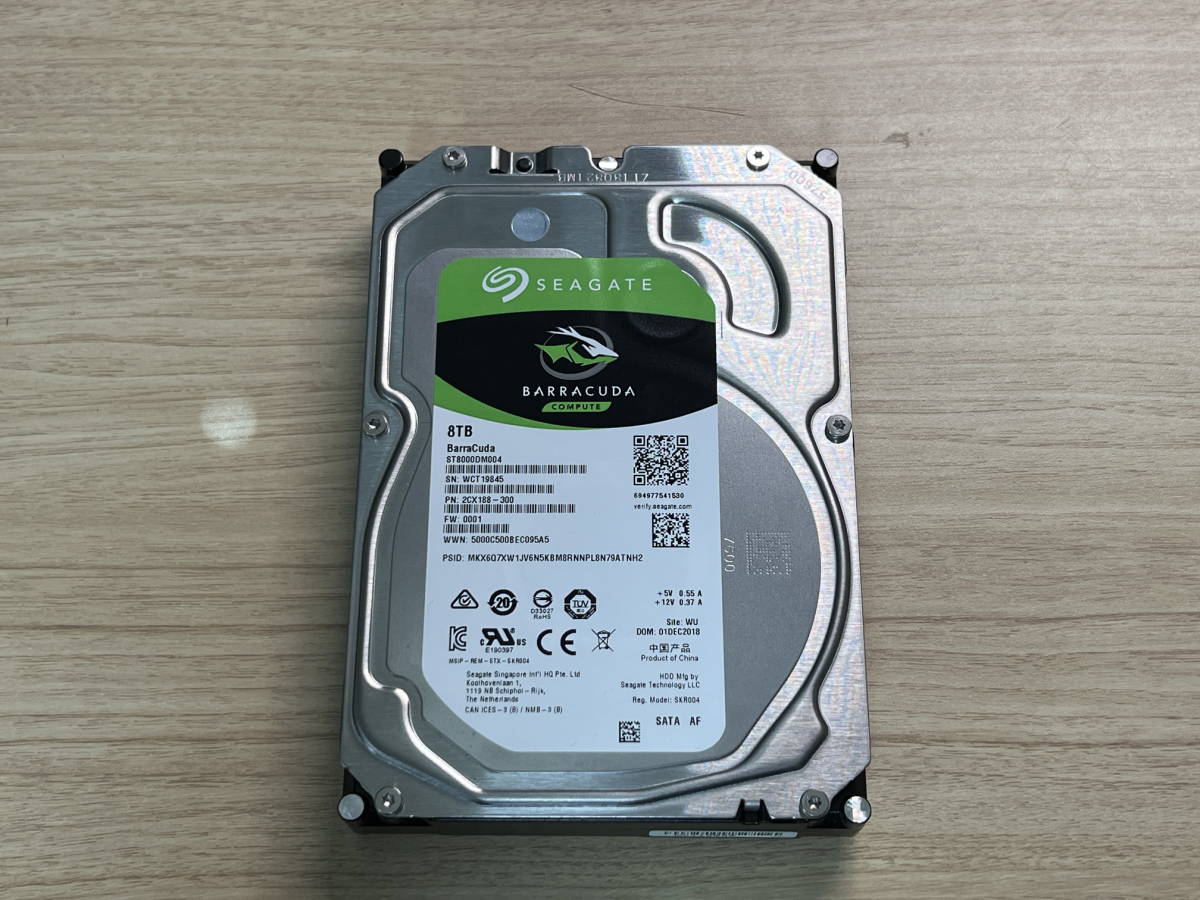 Seagate シーゲートST8000DM004 ［BarraCuda 8TB］3.5 HDD 8TB 754h