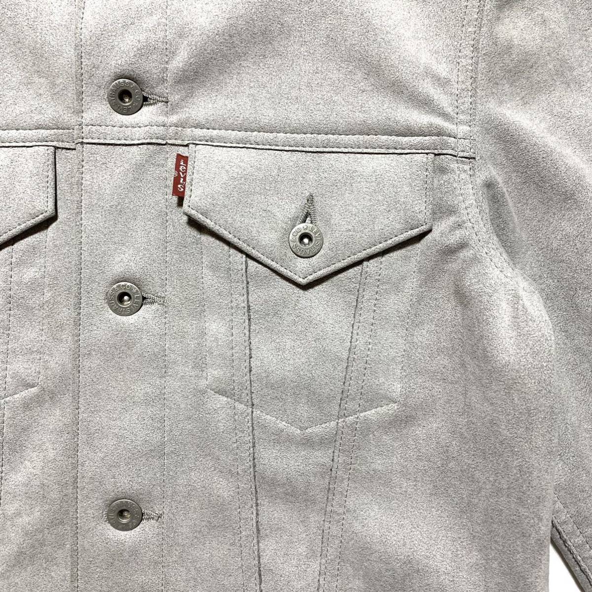 ☆リーバイス × コムデギャルソン ジュンヤワタナベマン 別注 スエード調 トラッカージャケット Gジャン Levi's コラボ 古着 557XX 70505 _画像4