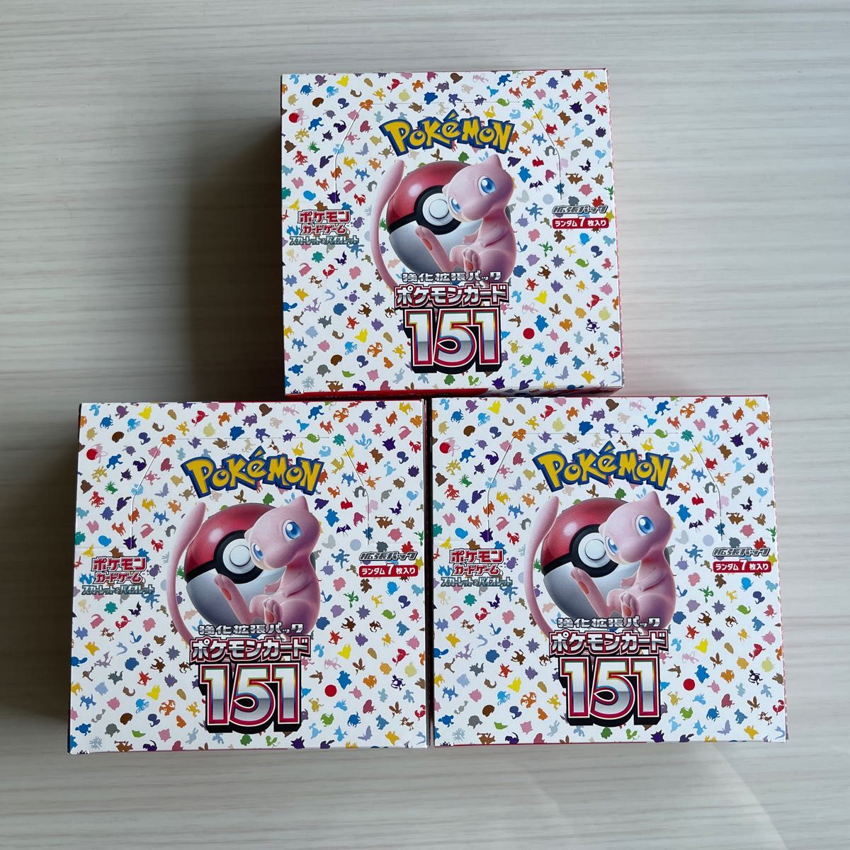 ポケモンセンター産】 ポケモンカード 151 BOX シュリンク無し 3BOX